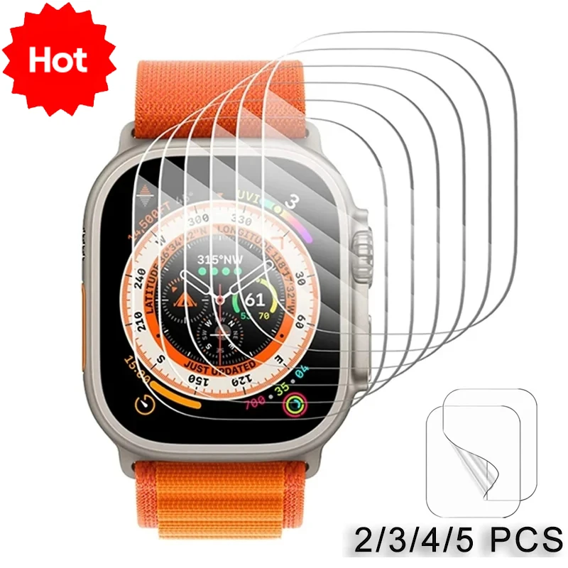

HD Film Screen Protector For Apple Watch ultra 49mm 45mm 41mm 44mm 40mm 42mm Fro HK9 ultra 2 X8 iWatch series 9 8 7 SE 6 5 4 3 2