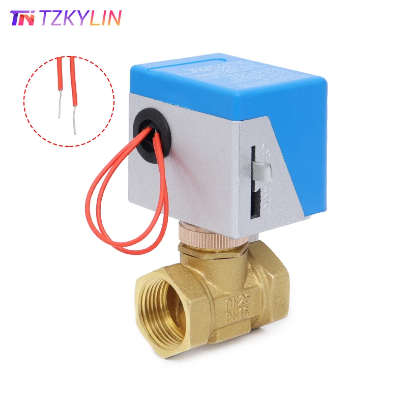 Central Air-conditioning Fan Coil Solenoid Valve DN25 Electric Shut-off Valve