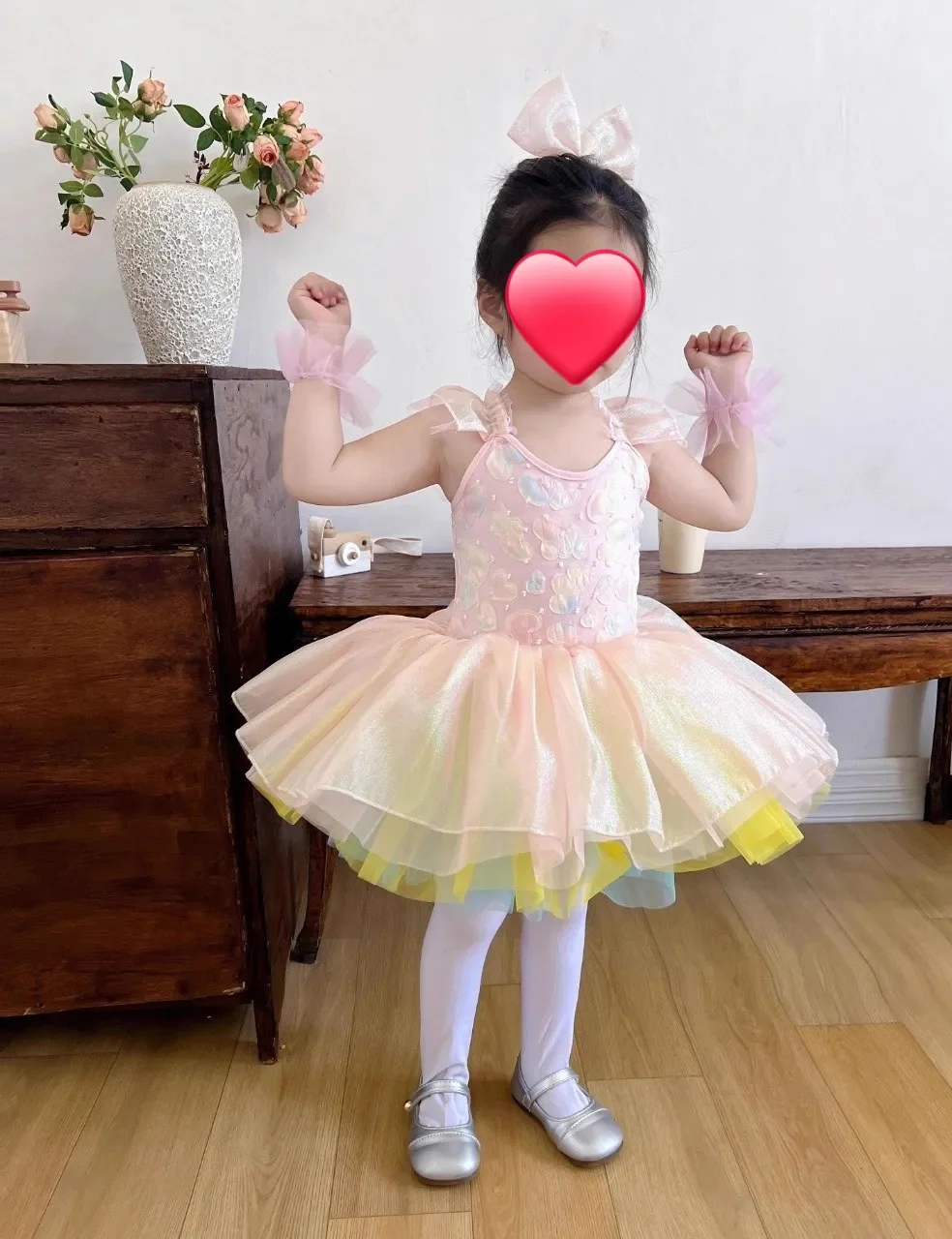 فستان رقص يوم الأطفال فتاة الباليه هدية عيد ميلاد الترتر الباليه الاطفال ملابس فساتين الأميرة الصيفية الفتيات الزي