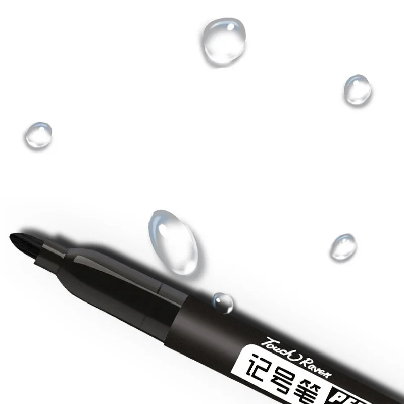 1/2/3pcs 영구 마커 펜 방수 잉크 파인 포인트 블랙 블루 레드 오일 잉크 1.5mm 라운드 토 파인 컬러 마커 펜