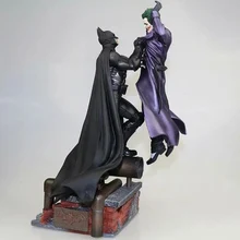  Batman VS Joker Statue Action Figure Arkham Origins Model Toys Comic Anime Bruce Wayne Joker Figurine With Base Decoration 