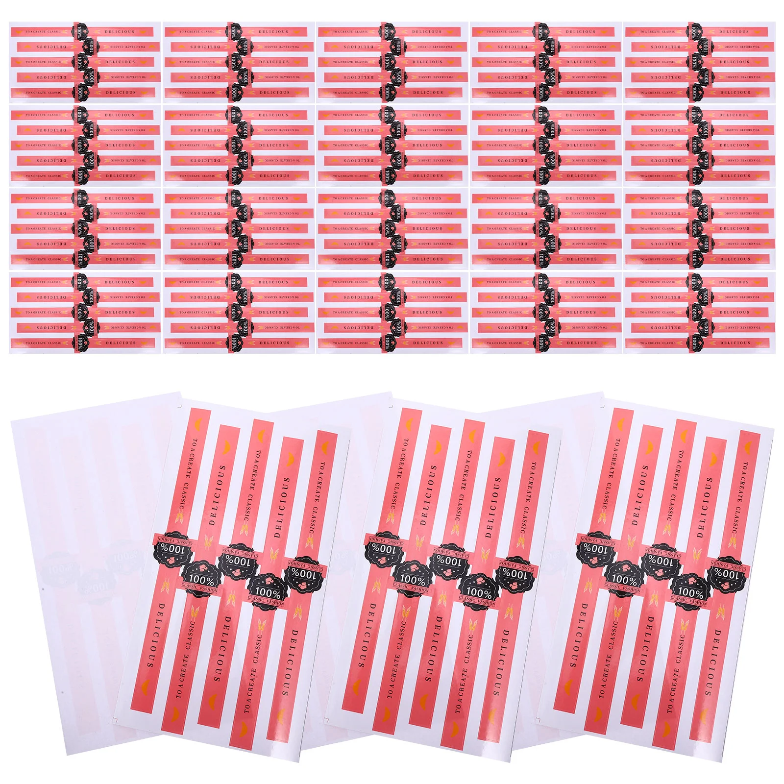 

Ganazono Hand Made Lollipop Sealing Sticker 100Pcs Self Adhesive Seal Paper Labels