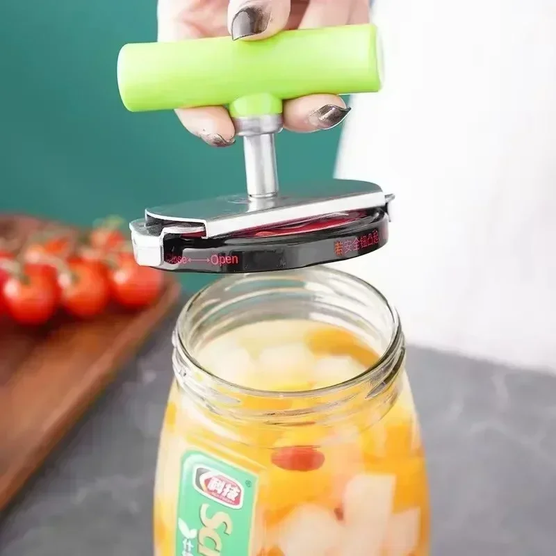 Bottle opener 1PCS Stainless Steel Rotary Lids Off Jar Opener Adjustable Bottle Cap Opener Labor-saving Glass Bottle Canned For Kitchen Gadget