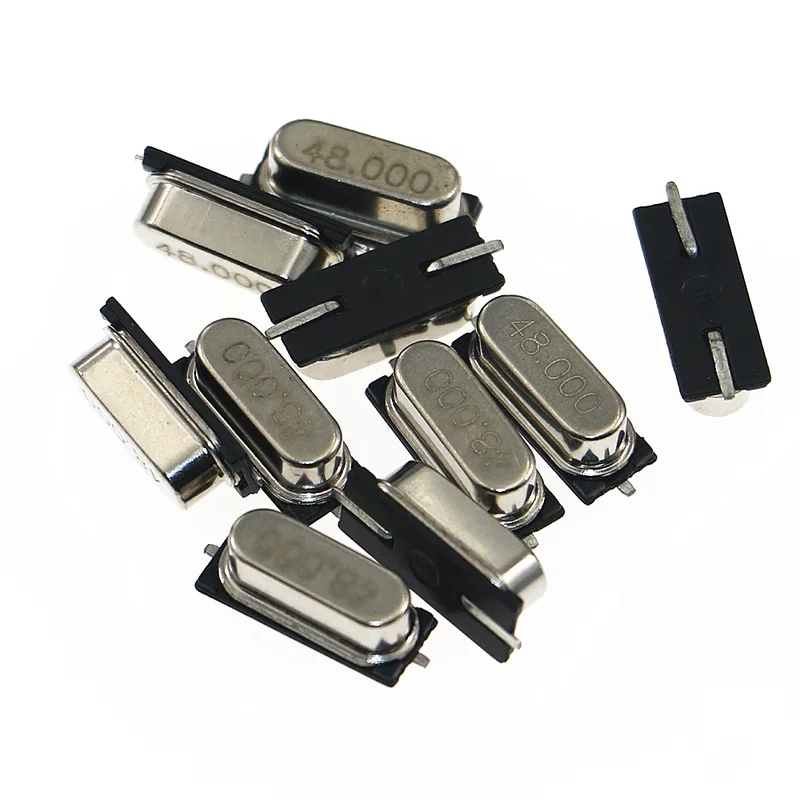 10Values HC-49S Quartz Resonator SMD Oscillator Kit 4MHz 6MHz 8MHz 12MHz 16MHz 24MHz 25MHz 48MHz 2Pin Electronic set
