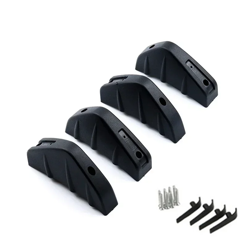Neuer 4-teiliger Universeller Auto-Spoiler in Rot-Schwarz mit Carbonfaser-Muster, Modifizierte Haifischflosse, Heckdiffusor, Aufprallschutz – Detail 4
