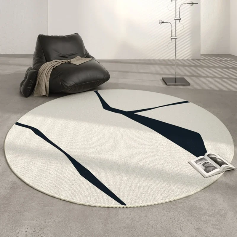 Simple Round Living Room Decoration Carpet Home Bedroom Bedside Large Plush Rug Modern Study Room Cloakroom Soft Non-slip Rugs