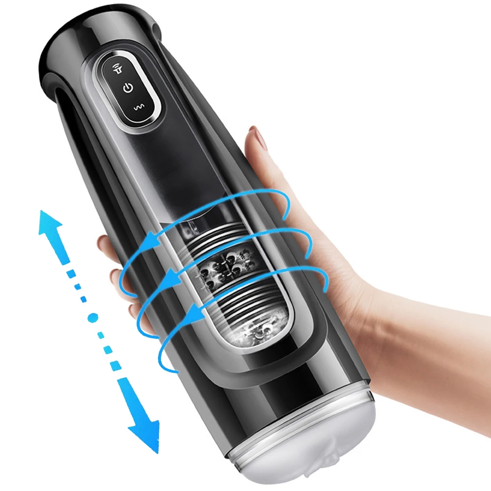 Masturbateur Spirale Rotative Transparent Réutilisable Etanche