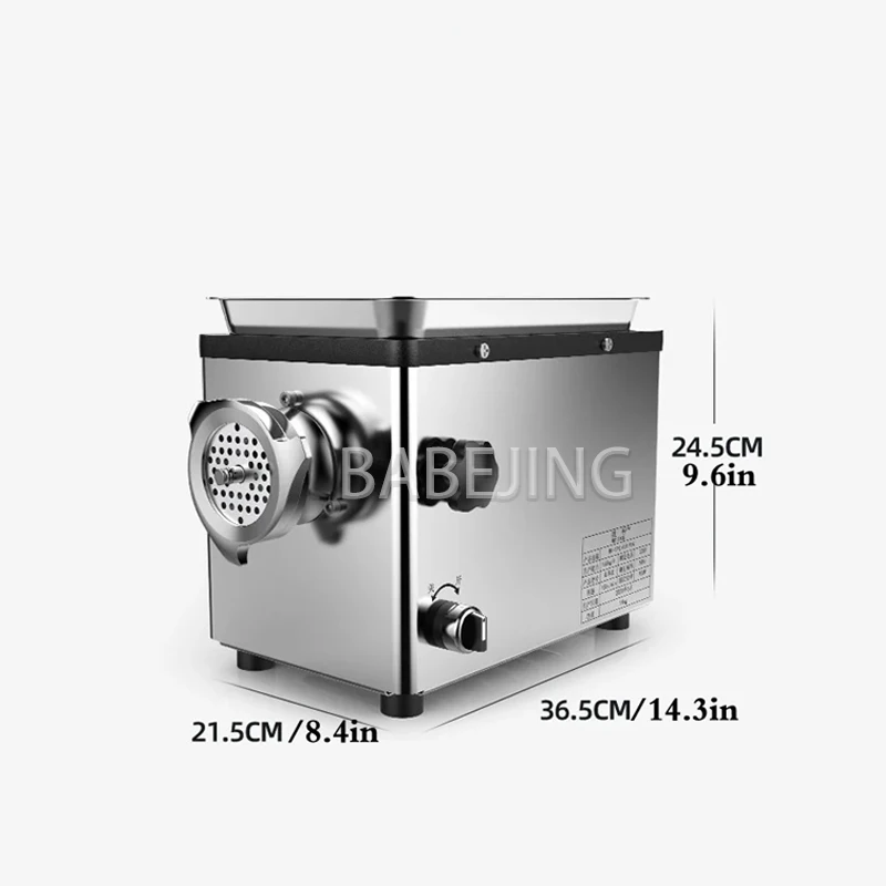 Small Desktop Food Meat Grinder, Commercial Multifunctional Stainless Steel Vegetable Chopper 2