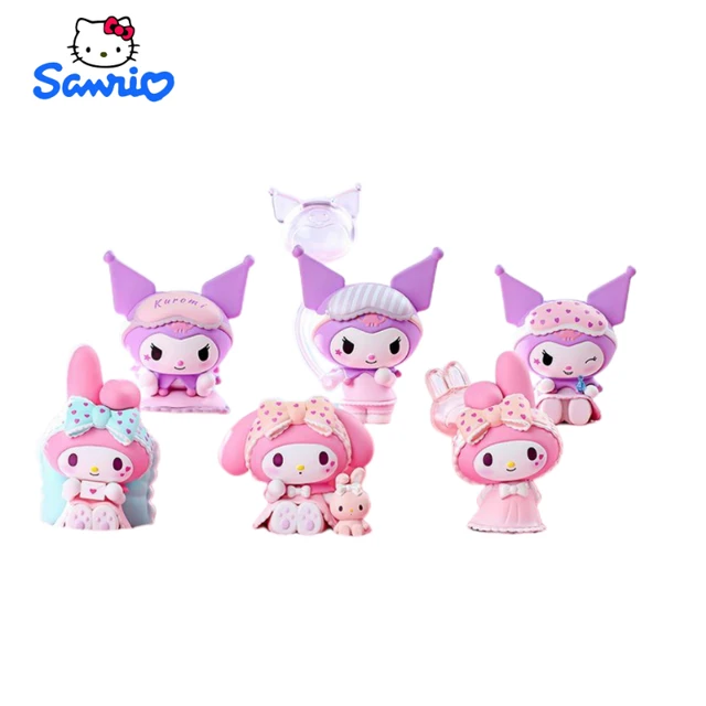 Rabbit Series Flocking Sanrio Blind Box Kawaii Doll Cute Cinnamoroll Kuromi  My Melody Collection Room Decor Mystery Box Toy Gift - AliExpress