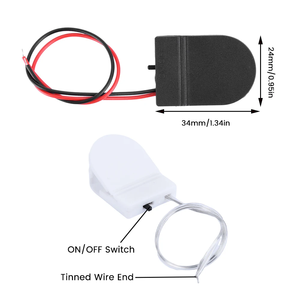 5PCS 단일 슬롯 CR2032 CR 2032 버튼 코인 셀 배터리 홀더 케이스 커버 ON-OFF 스위치 리드 와이어 3V 상자-모바일  11번가