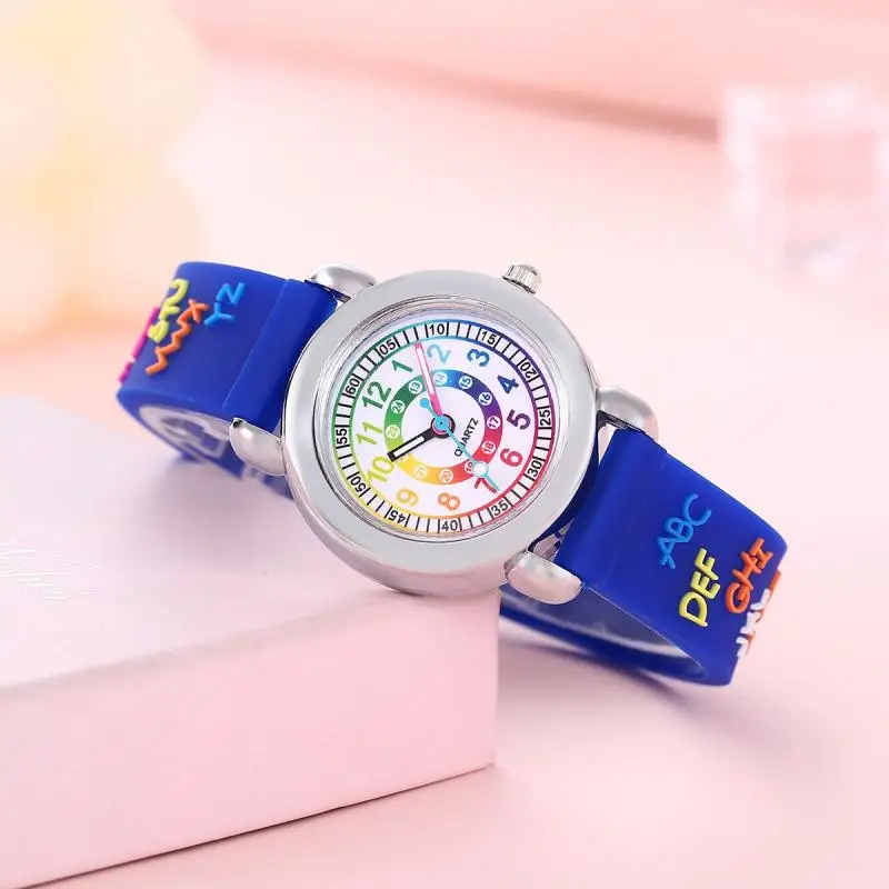 N's Watch Silicone Soft Color Alphabet Text Strap Color Circle Electronic Watch Cross Border Hot Style Men's and Women's Watches