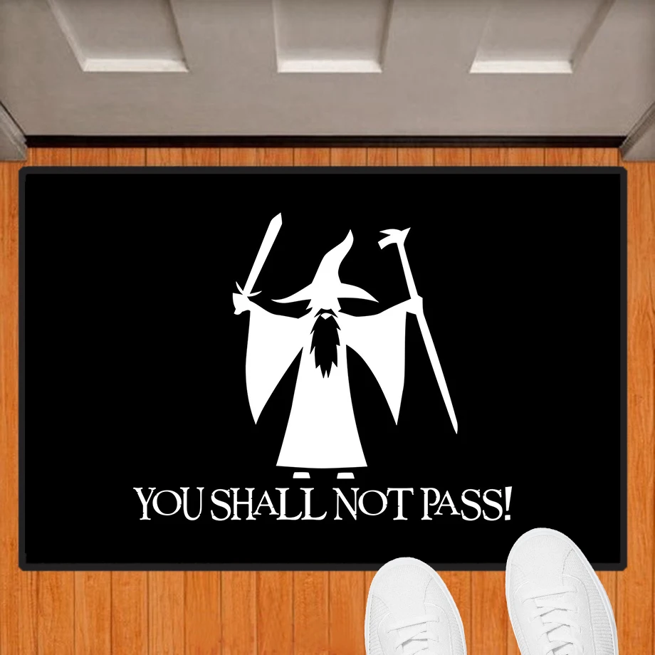 You Shall Not Pass Doormat Floor Mat Rug Carpet Anti-slip Halloween Home Decor Accessory Custom Gift 2