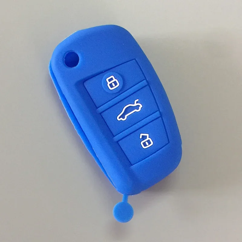 Silicone car case Holder Key Cover for Chery Tiggo 2 Tiggo 3X 3 5 Fulwin 2 Eastar 3 Button Key Case Keychain Accessories key case key case cover car key shell