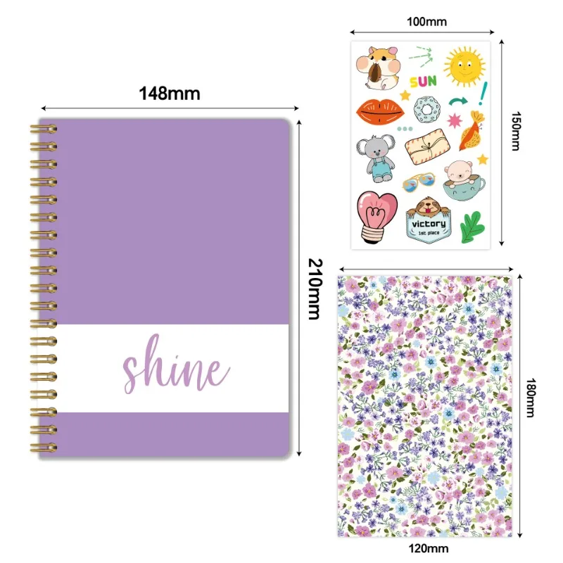 DIY JOURNAL SET Children's Boys and Girls Handmade Notebook Stationery Hand Diary Note Paper Sticker Glitter Tape Gift Box Set