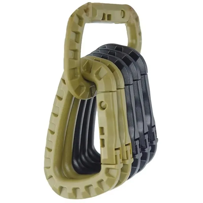 3/5/8Pcs Tactical 3.5" Plastic Carabiner Molle Clip Keychain D-Shape Hard Spring Snap Gear Hook Outdoor Camping Hiking EDC Tools