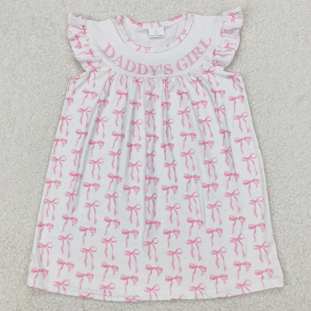NEW Fashion Kids Designer Clothes Girls Flower Short Sleeve Knee Length Dresses Boutique Baby Girls Dress Children Clothing Hot