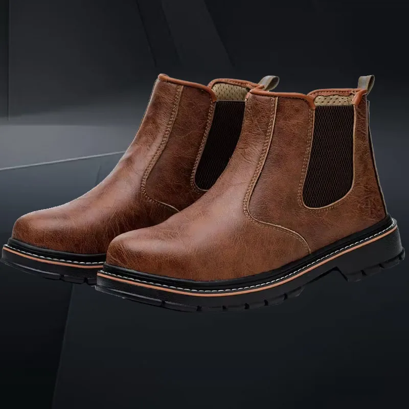 أحذية أمان رجالية مقاومة للماء مع مقدمة فولاذية، أ...