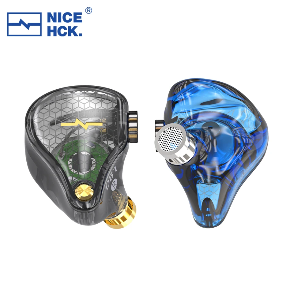 2021 NiceHCK DB1 HIFI In Ear Earphone 10mm Dynamic Music DJ Running Sport IEM Earbud Studio Earplug 0.78mm 2Pin Detachable