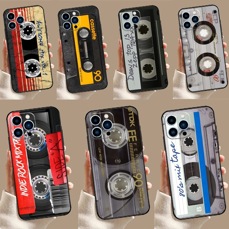 Coque de style rétro avec ruban à Cassette Vintage, pour Honor 400 Pro X9a X9b X9c X9d X8a X8b X8c Magic 7 Lite 5 6 8 Pro