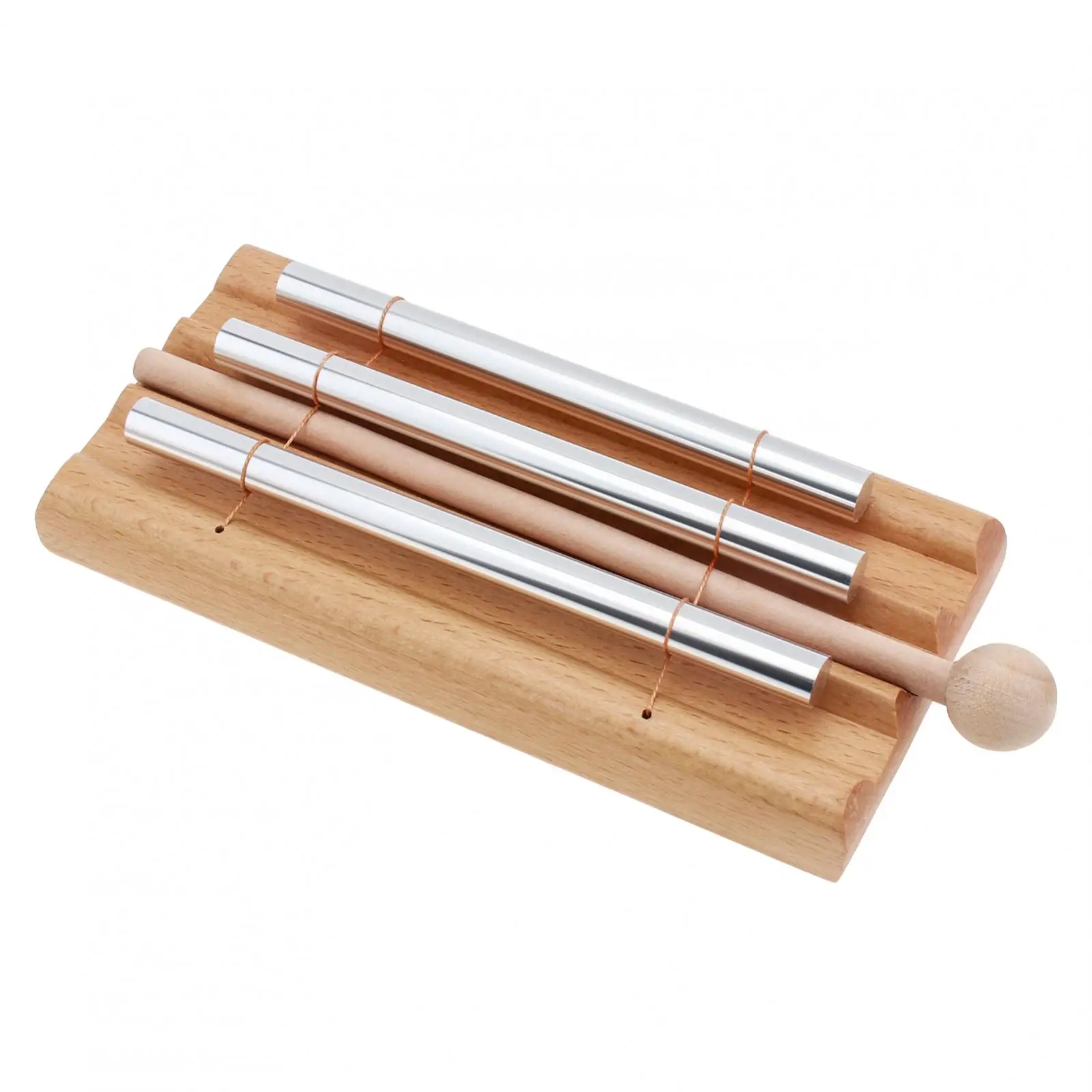 Three Tone Chime Bar for Classroom Management / Meditation and Mindfulness, Wooden Bells Percussion Instruments