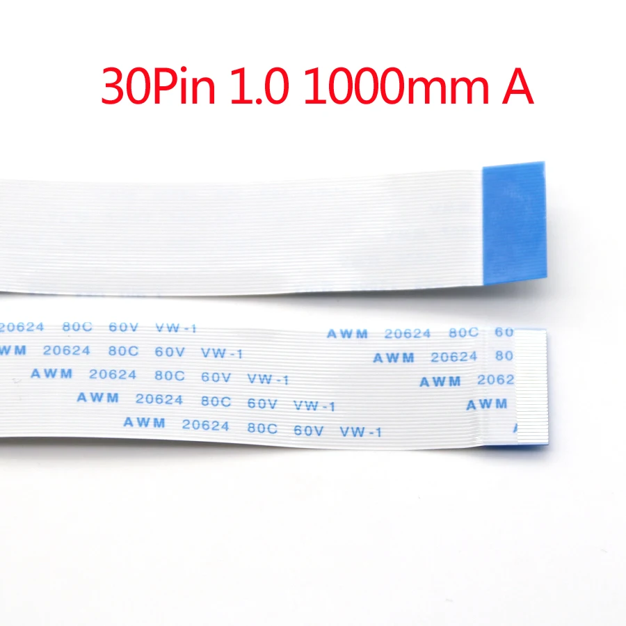 

10pcs 30pin same direction New FFC FPC flat flexible cable 1.0mm pitch 30 pin Length 1000mm Ribbon Flex Cable