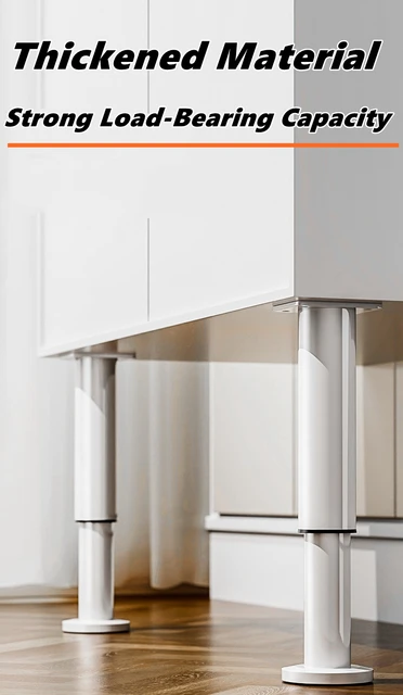 Adjustable Height Furniture Support Legs for Bed Frame, Metal Adjustable Furniture Legs for Bed/Sofa/Cabinet/Couch/Table 2