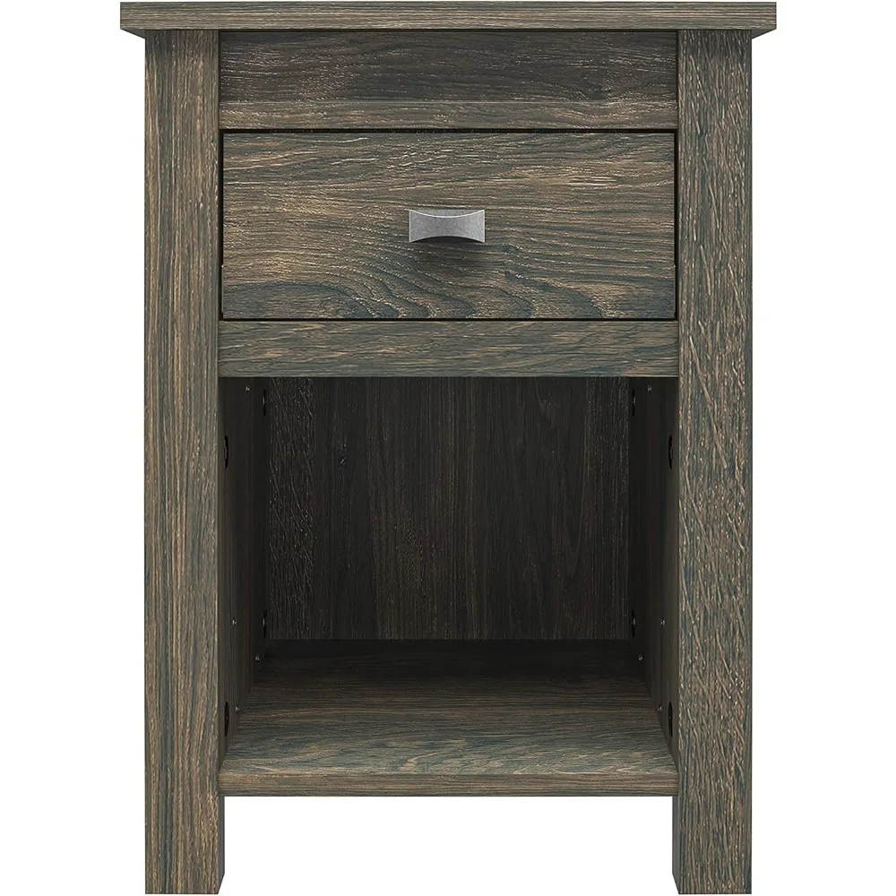

Nightstand Home Furniture Weathered Oak Bedroom Bedside Table