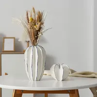 CAPIRON Ceramic Carambola Figurine Glazing Vase for Fresh Flower Arrangement Centerpiece Porcelain Home Table Decoration Objects 2
