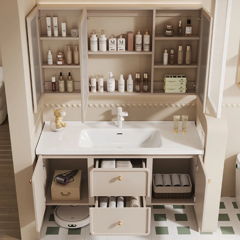 French Washbasin Bathroom Vanities Modern Vintage Vanity Light Bathroom Vanities Mirror Storage Mobiletto Bagno Home Furniture