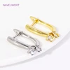 18K Gold Plated Brass Anti-Allergy Earring Hooks Clasps Shvenzy Ear Wire Earring Hook For DIY Earring Jewelry Making Fittings 5