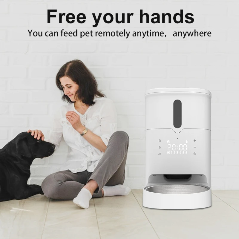 3L Pet Feeder Intelligent Button WiFi Timing and Quantitative Feeder Cat and Dog Feeding Bowl Pet Supplies Pet Accessories