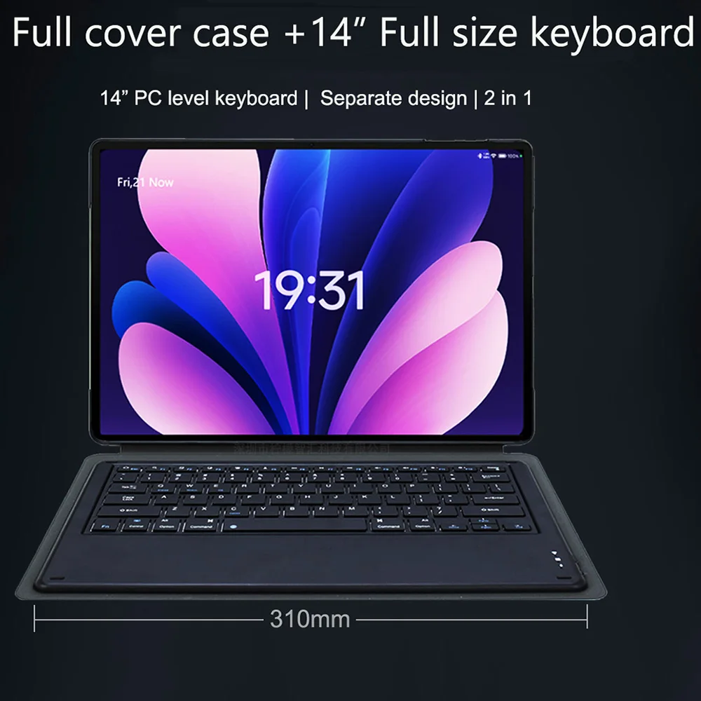 14인치 대화면 2-in-1 태블릿, 글로벌 버전, 안드로이드 15, 16GB 램 512GB 저장용량, 1920x1200 IPS, 4G LTE, 12000mAh 배터리, 게이밍