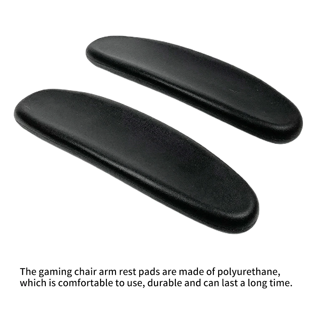 Description Picture 4 of item1pair Office Replacement Cover Accessories Soft Gaming Chair Armrest Pad Cushion Universal Caps Comfy Black Durable Home