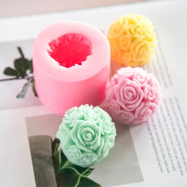 Soap Flower Molds Soap Making  Silicone Candle Mold Flowers - 3d Rose  Flower - Aliexpress