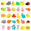 Cute Animals Swimming Water Toys For Children Soft Rubber Float Squeeze Sound Squeaky Bathing Toy For Baby Bath Toys 4