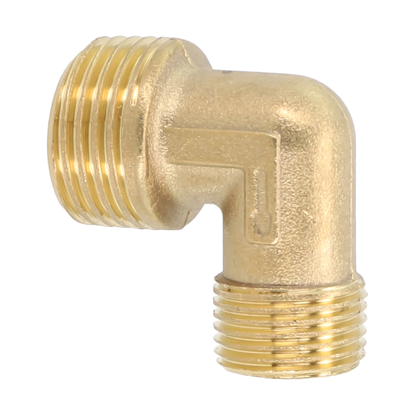

1Pcs Gold Air Compressor Fittings Brass Diameter 20.5*16.5mm Male Thread Elbow Coupler Overall Size 1.2 X 1.2 X 0.51 Inch