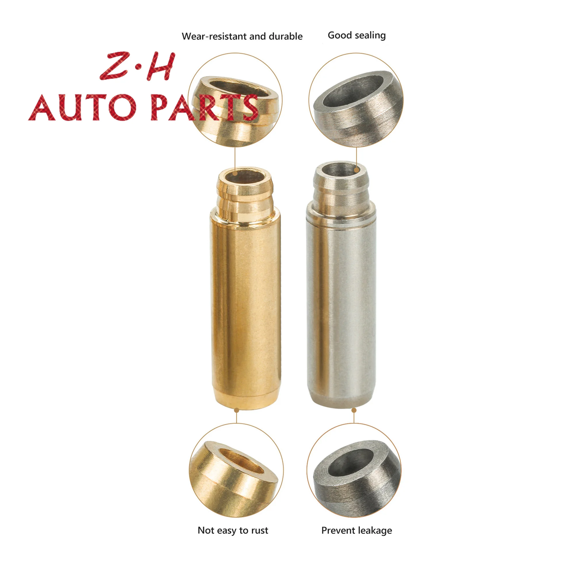 Motorcycle Spare Parts 16pcs Engine Intake Exhaust Valve Guide Duct Catheter 88-0229 For VW Audi Skoda Seat 1.4 1.8 2.0 TSI TFSI