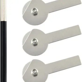 JOYSTAR 모델 리벳 메이커 도구, 리벳 행용 3 개의 다른 톱니 피치 휠 2 세트 포함