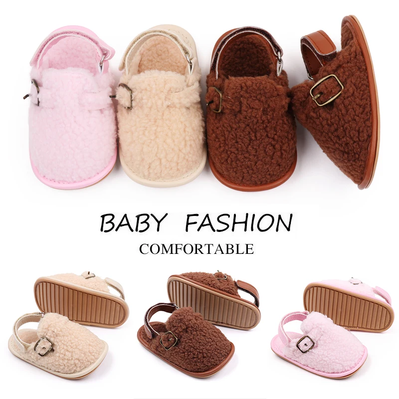 Baby Shoes Soft Cotton Plushy Winter and Autumn Indoor Prewalking 0-18 Months Baby Toddler Wear Comfortable Fashion Baby Shoes 3