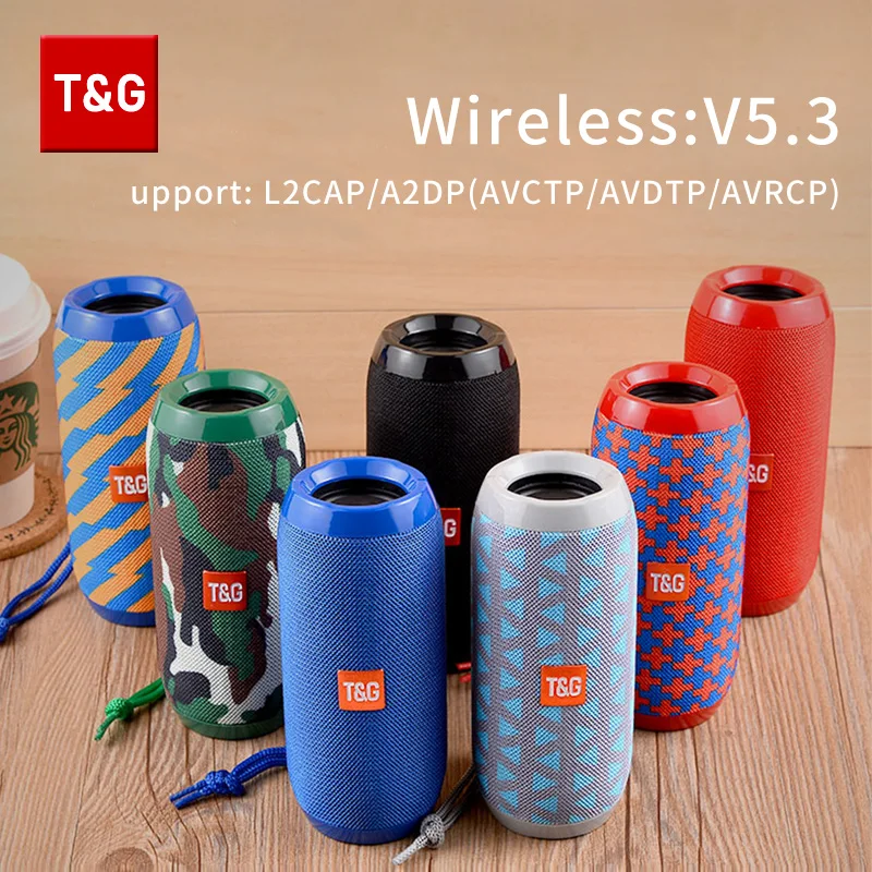 Alto-falantes Bluetooth sem Fio Portáteis Caixa de Som Impermeável Alto-falante ao ar Livre Surround Estéreo Suporta Rádio tf Tg117 - Image 2