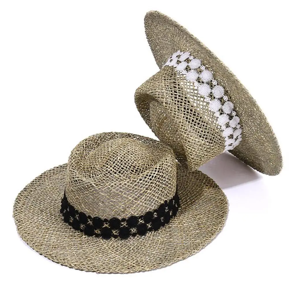 Summer Outdoor Sun Hat With Wide Brim Breathable Adjustable Beach Hat Sunscreen Straw for man woman