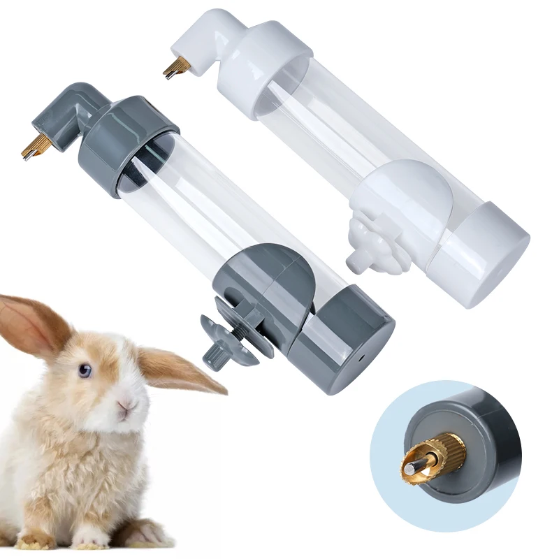 Plastic Parrot Drinking Kettle Hanging Nipple Water Dispenser Automatic Rabbit Drinker Bottle Hanging Feeder Water Dispenser