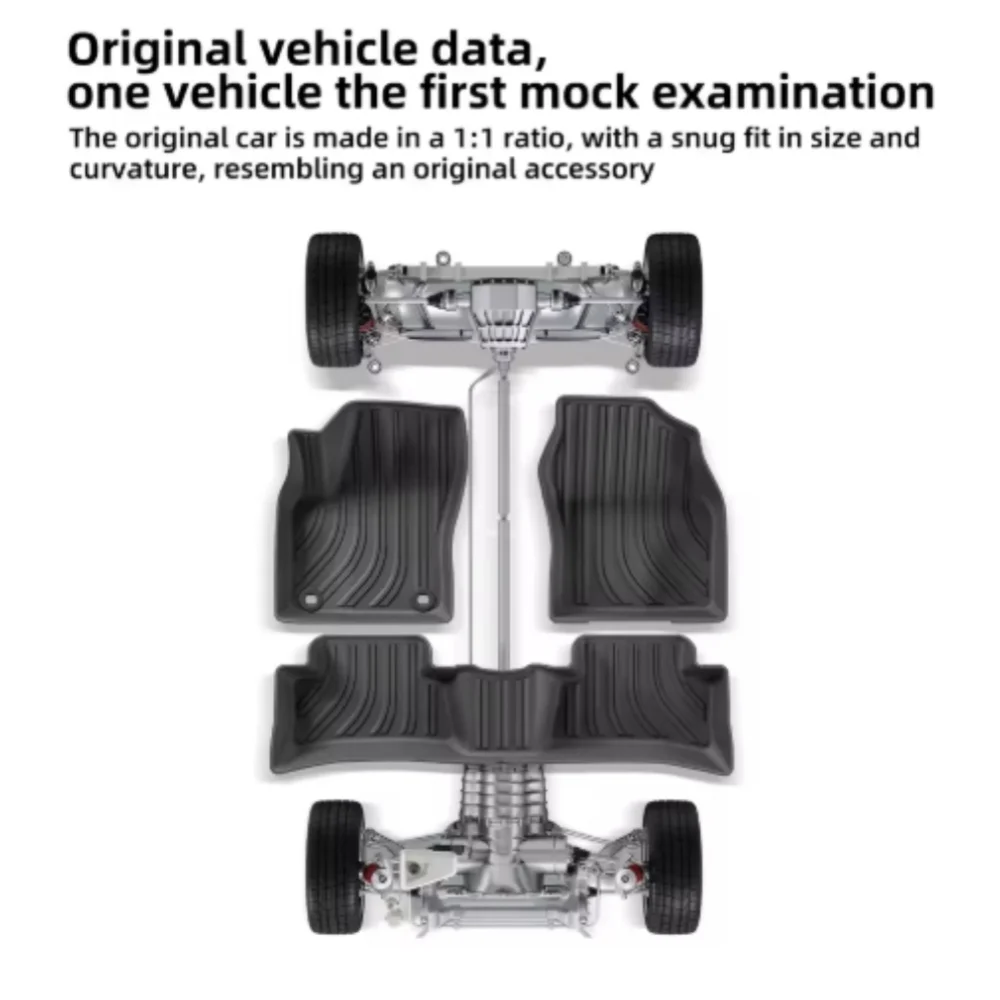 Tapis De Sol Sur Mesure Pour Toyota C-HR EV CHR électrique/hybride 2020 2021 2022 2023 2024 – Antidérapants, Durables, Non Déformés, Imperméables, Anti-poussière