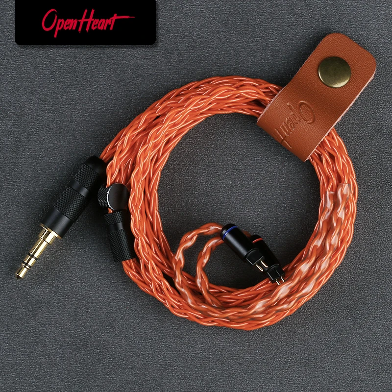 OPENHEART Orange 8 Core Earphone Cable 2.5/3.5/4.4mm MMCX/0.78