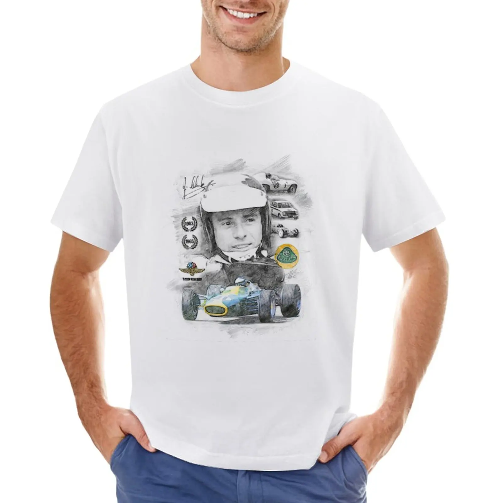 T-Shirt Jim Clark Customs Progetta Le Tue Magliette Grandi E Alte Taglie Forti Per Uomo
