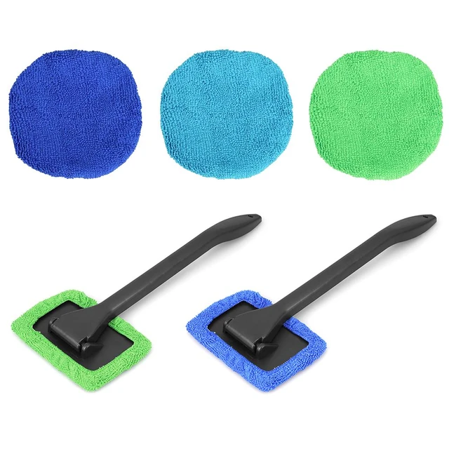 Car Window Cleaner Brush Kit Windshield Cleaning Wash Tool Inside Interior  Auto Glass Wiper With Long Handle Car Accessories - AliExpress