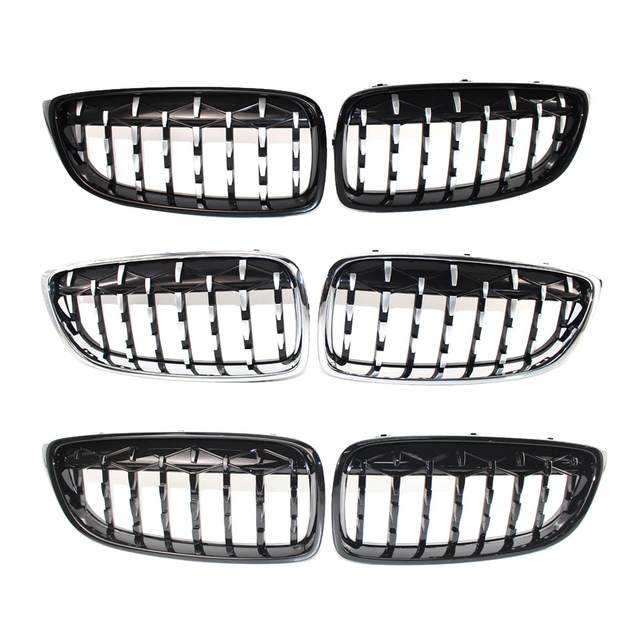 1Pair Black Car Front Kidney Grill Grille Replacement Fits for BMW F32 F33 F36 F82 M4 F83 M4