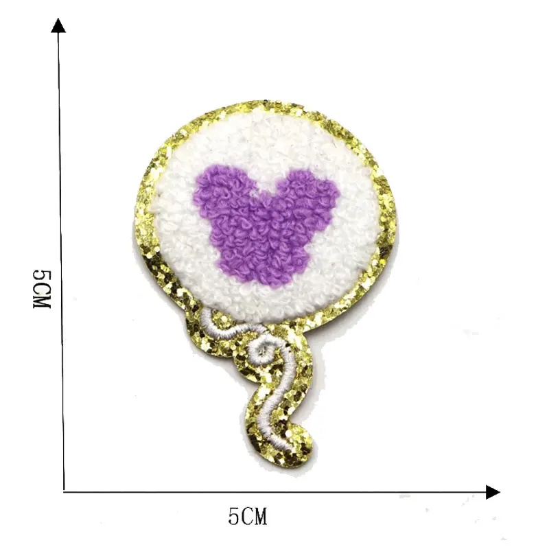 1PC Regenbogen Gesicht blitzPatches Chenille Stickerei Kleidungsstück Applique Eisen Auf Patch Für Kleidung Liefert Dekor Zubehör – Detail 18
