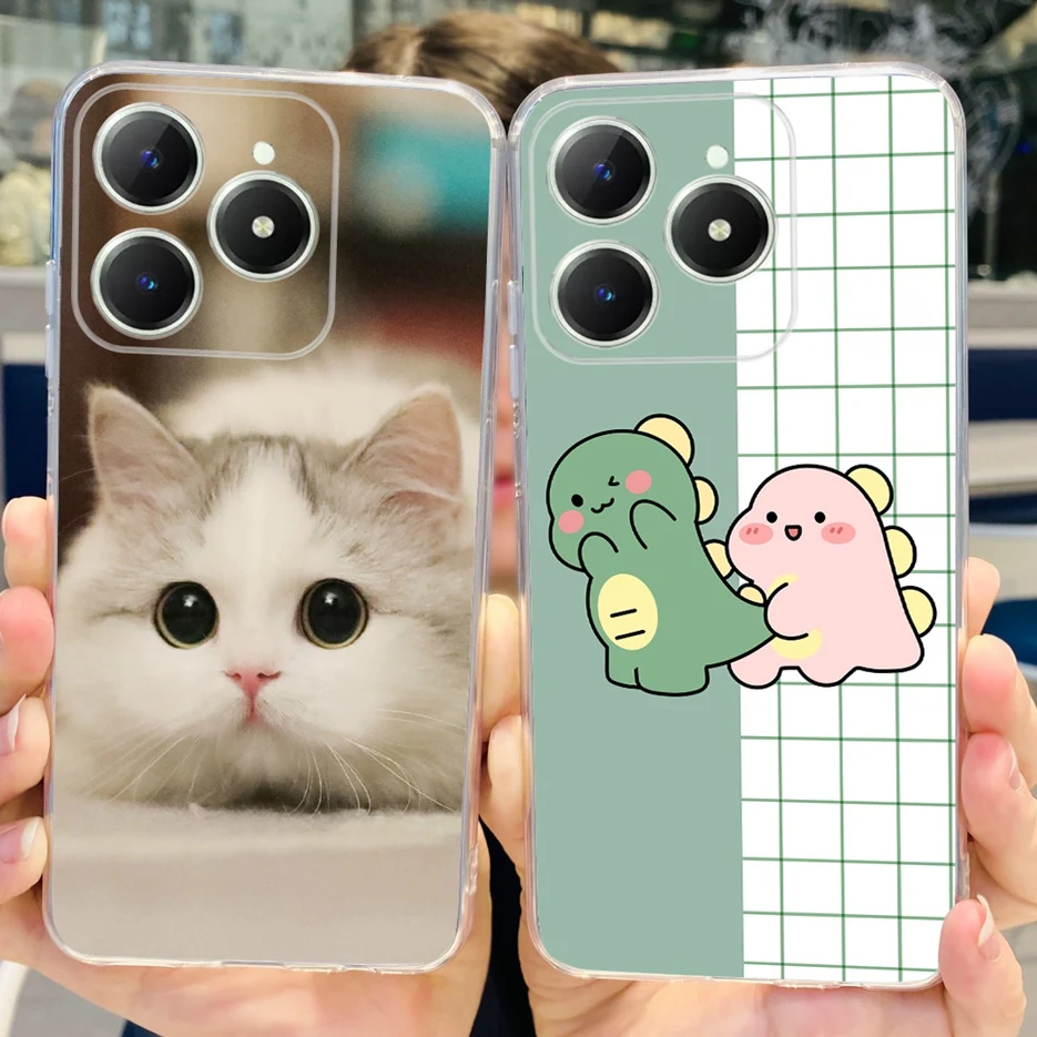 Cute Cat Cartoon Painted Soft Silicone Phone Case Cover
