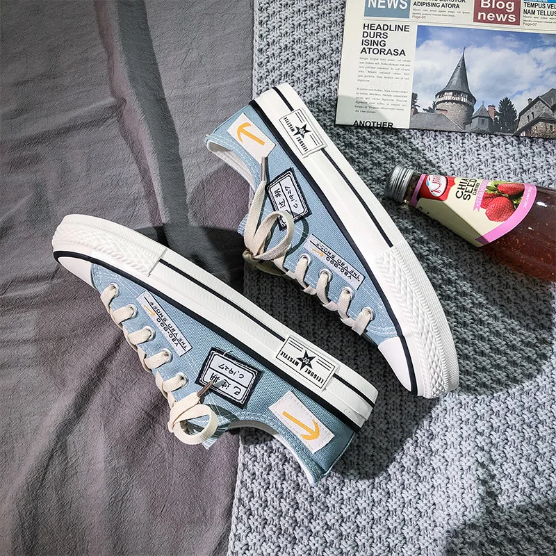 Summer Breathable Low-top Canvas Men's Shoes 2026 New Casual Korean Trendy Graffiti Sport Student Vulcanized Shoes Rubber Sole 3